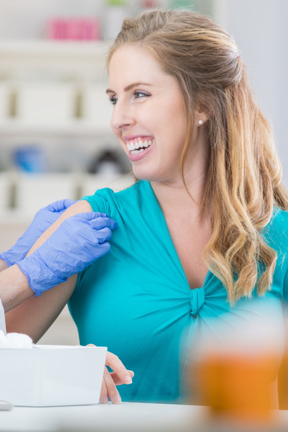 woman receiving cervical cancer vaccine